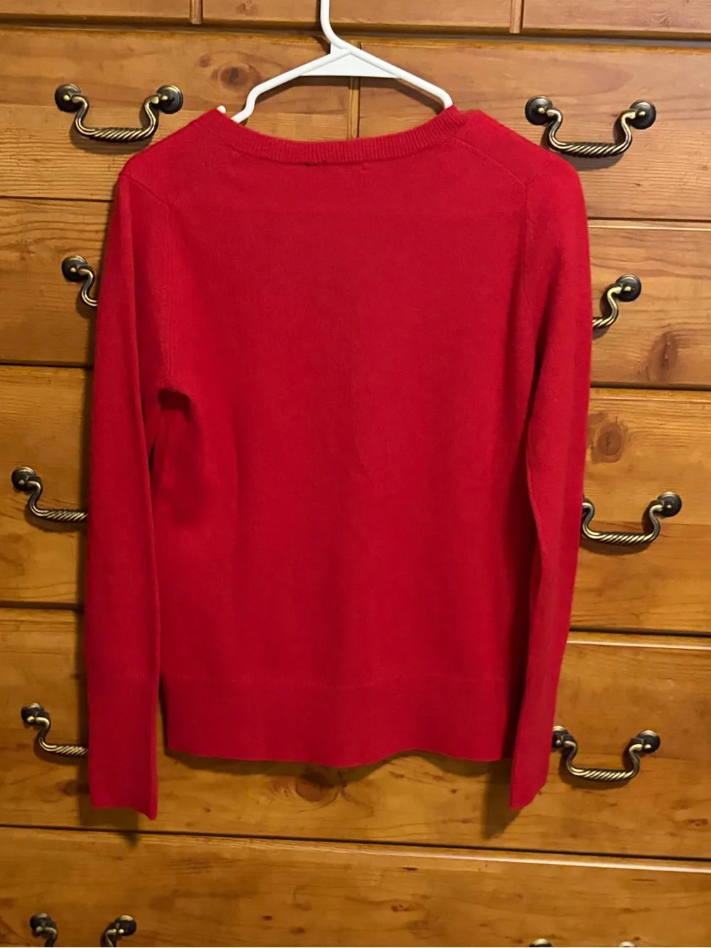 Halogen Red V-Neck Women's Sweater